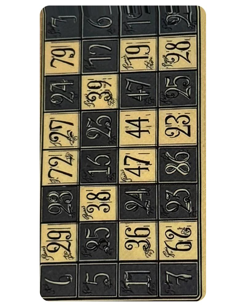 Bingo Card magnetic bookmark