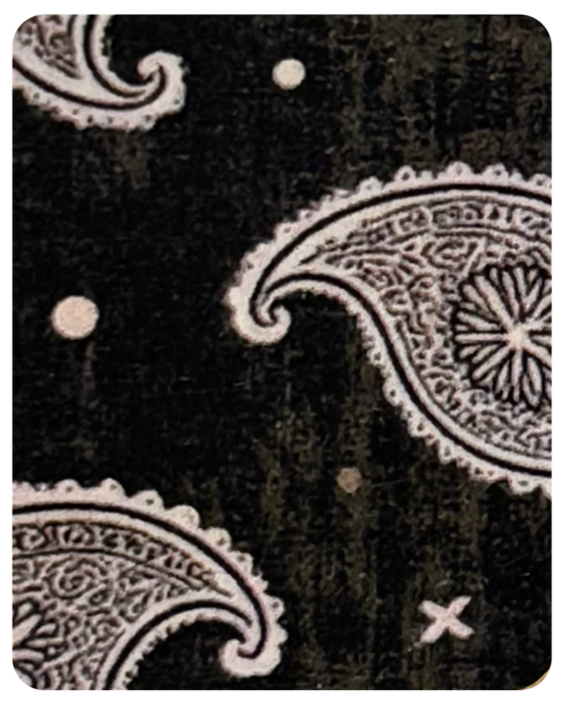 Black Bandana magnetic bookmark