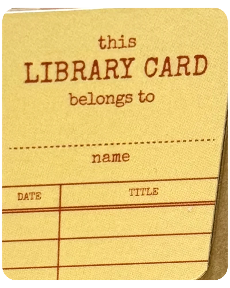 Butter Library Card magnetic bookmark
