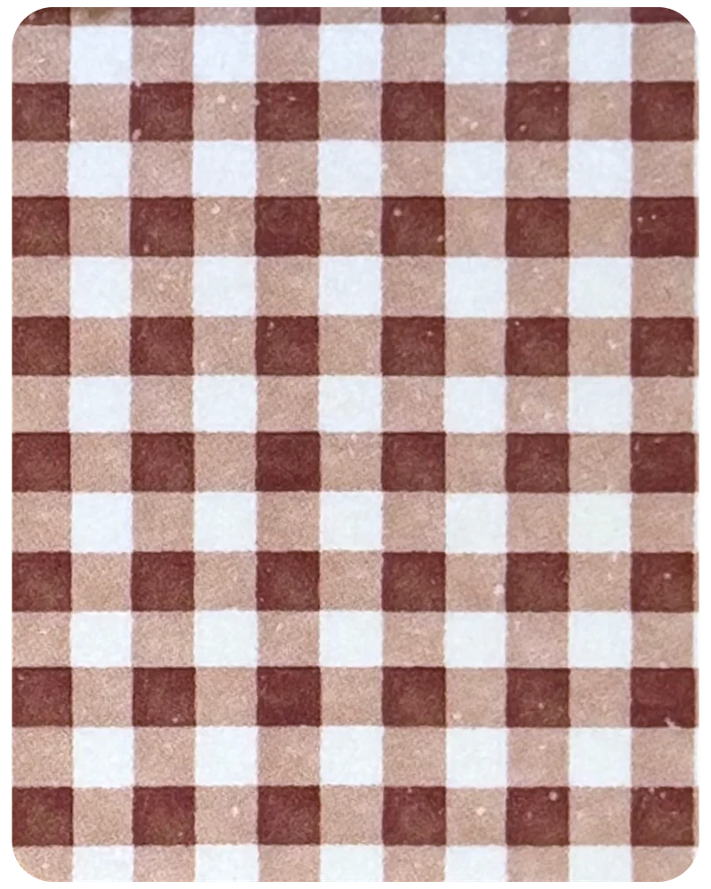 Cranberry Gingham magnetic bookmark