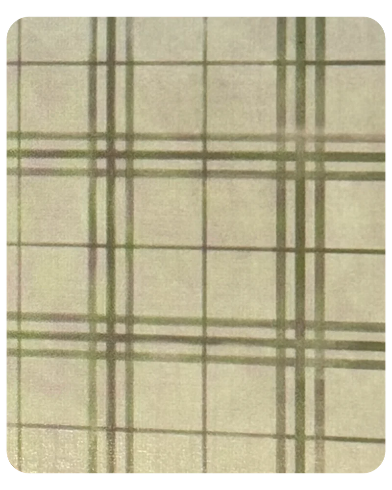 Cream Plaid magnetic bookmark