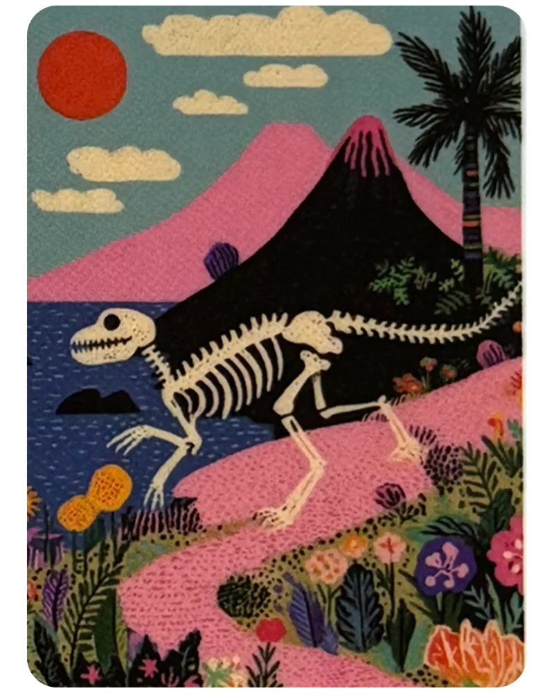 Dino Bones magnetic bookmark