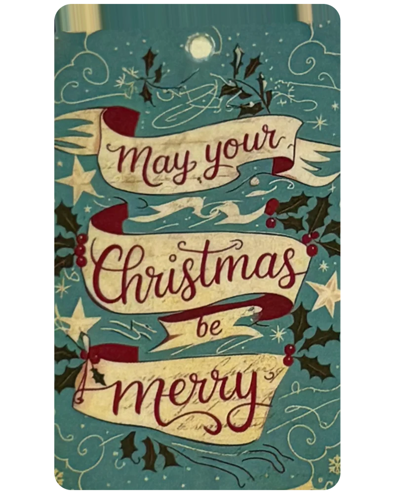 Merry Christmas magnetic bookmark