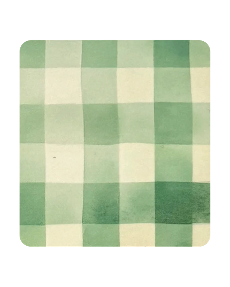 Mint Gingham magnetic bookmark