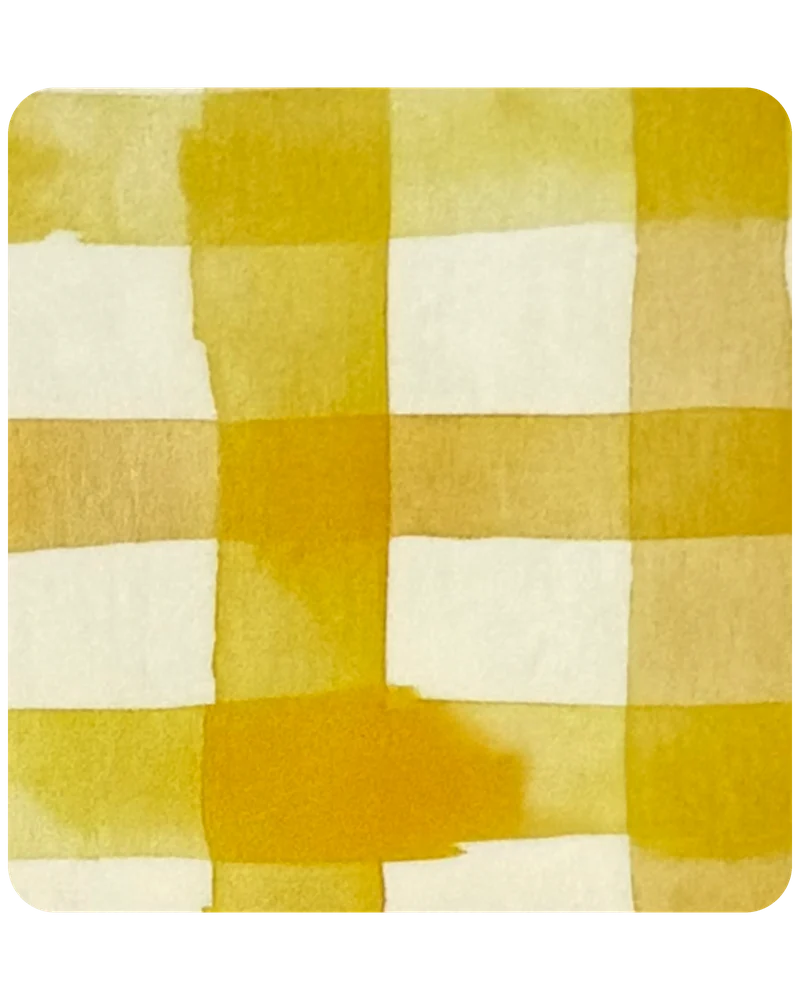 Mustard Gingham magnetic bookmark