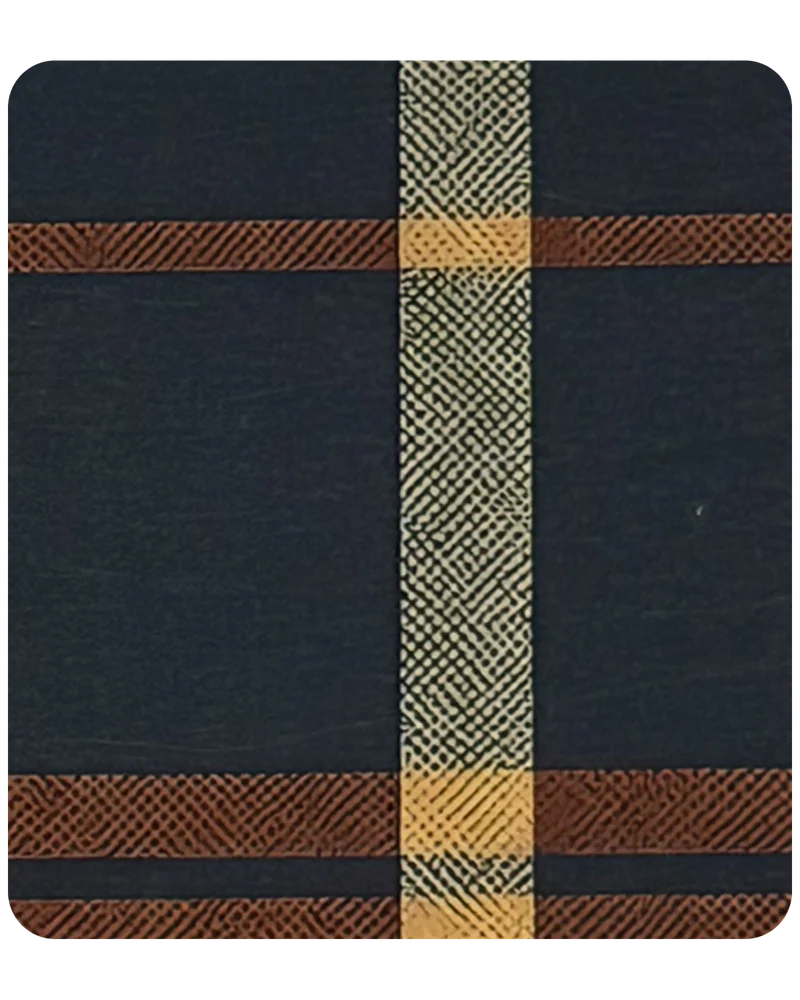 Navy Plaid magnetic bookmark