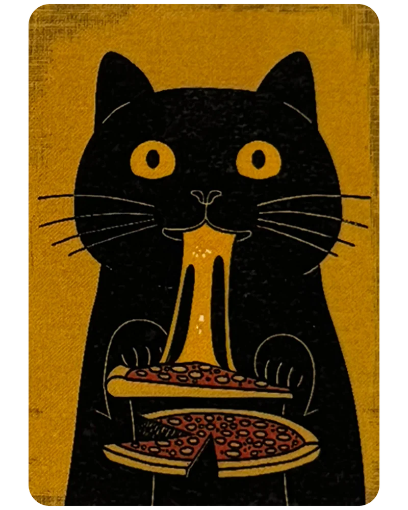 Pie Cat magnetic bookmark