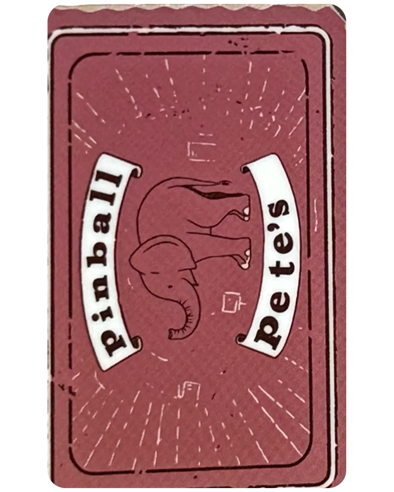 Pinball Pete's magnetic bookmark
