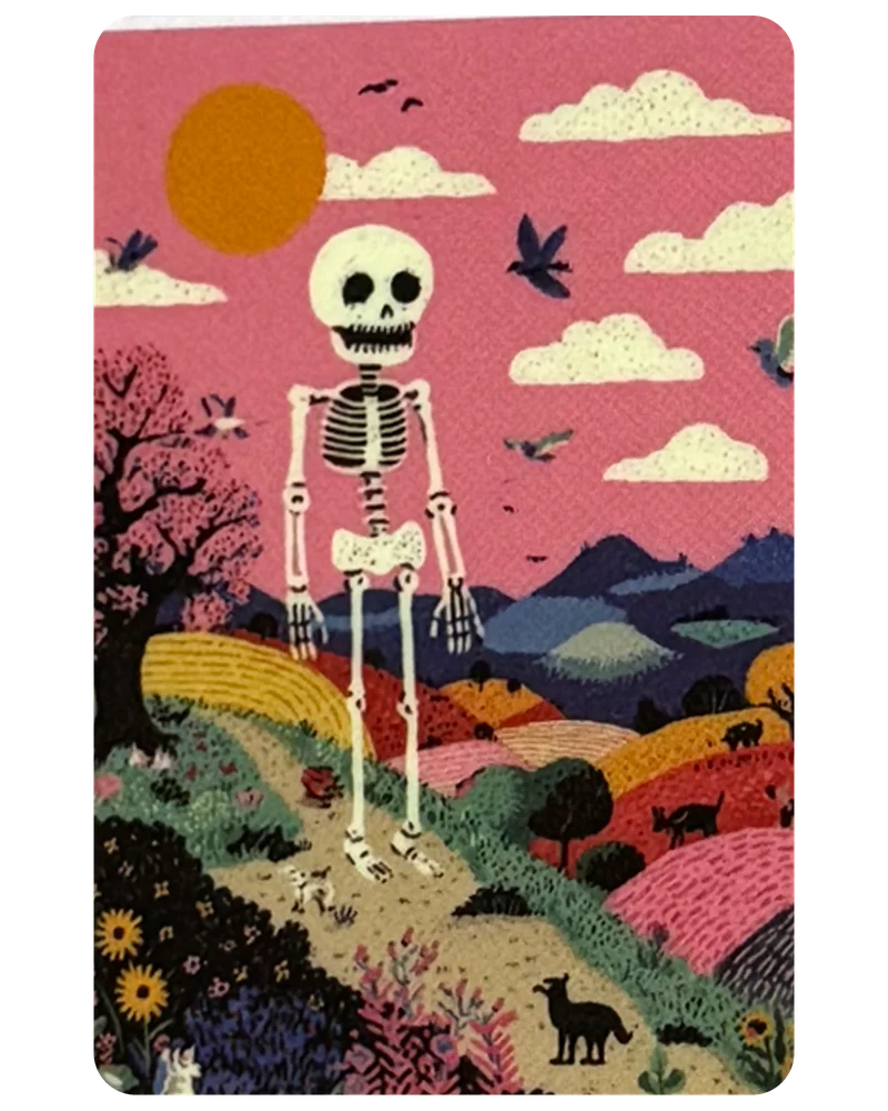 Skeleton Stroll magnetic bookmark