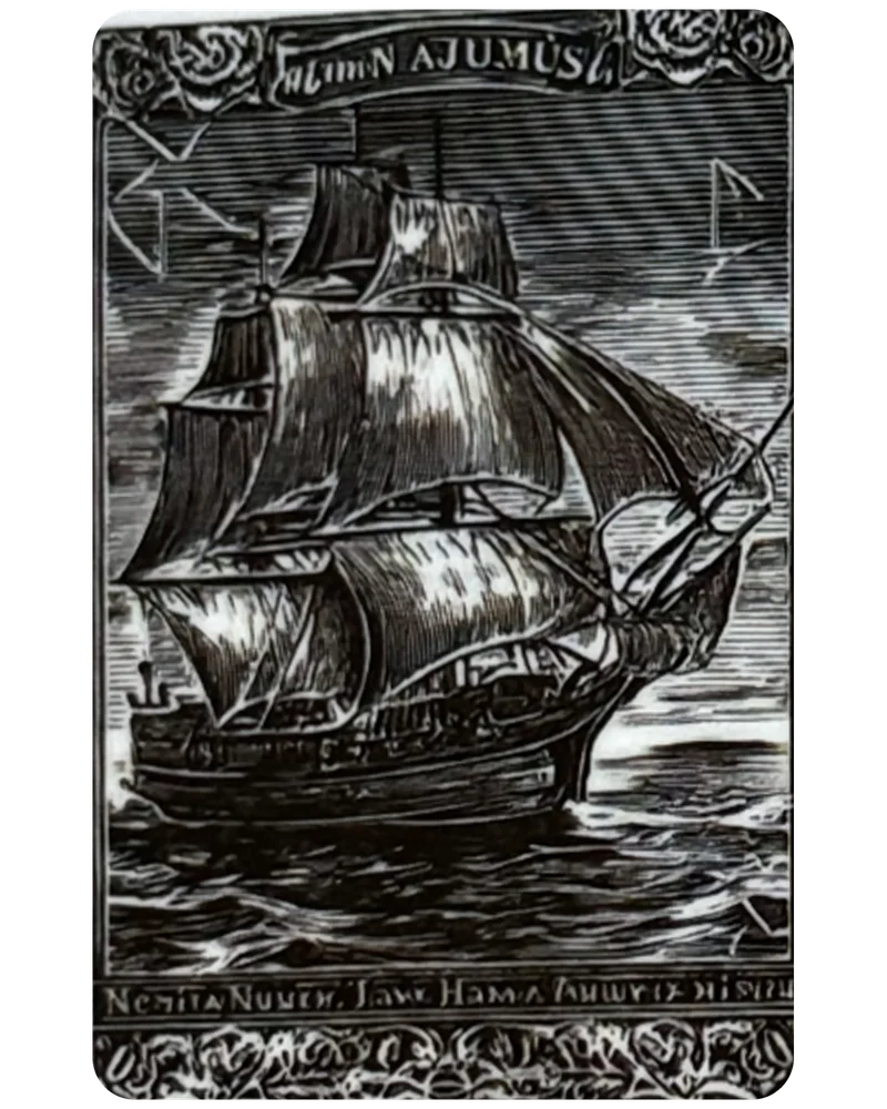 Tall Ship magnetic bookmark