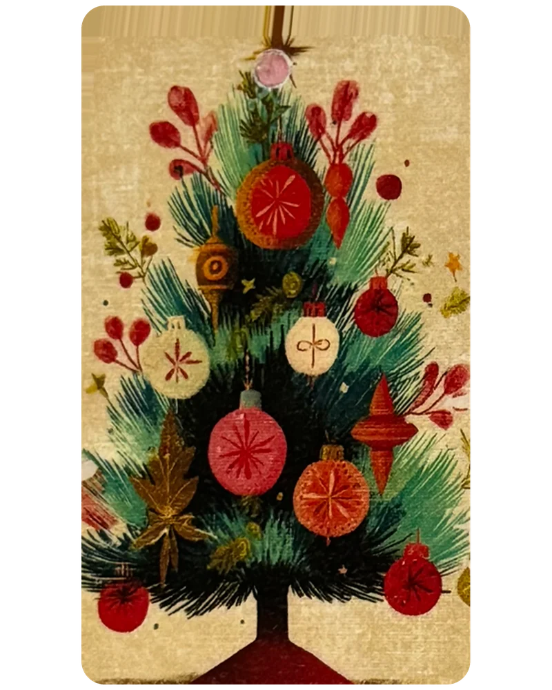 Vintage Tree magnetic bookmark