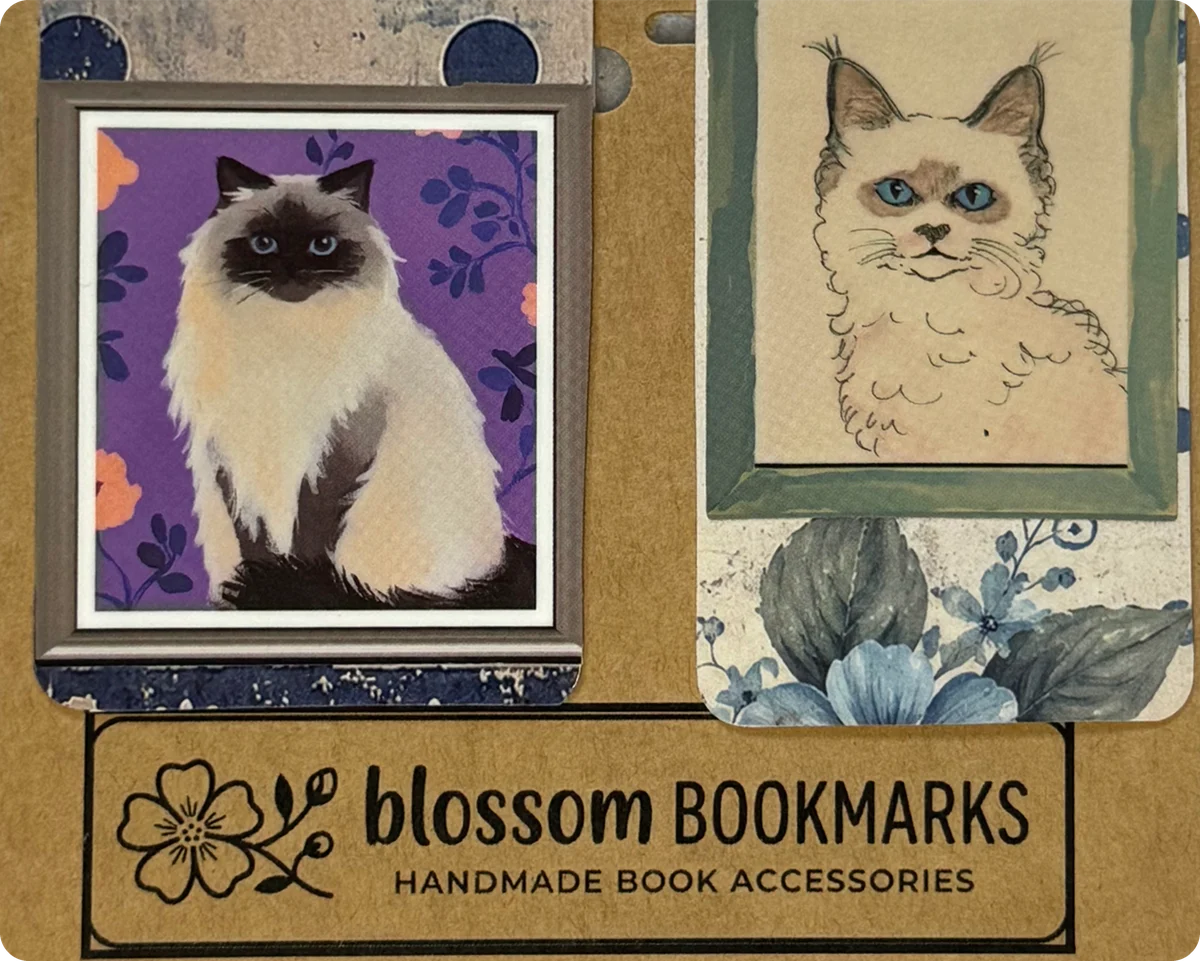 Himalayan & Sketched Cat handmade set on its display card