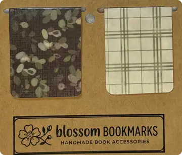 Smoky Leaves & Cream Plaid: Smoky Leaves and Cream Plaid on their display card