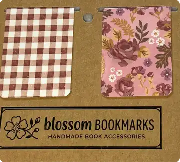 Cranberry Gingham & Mauve Roses: Cranberry Gingham and Mauve Roses on their display card