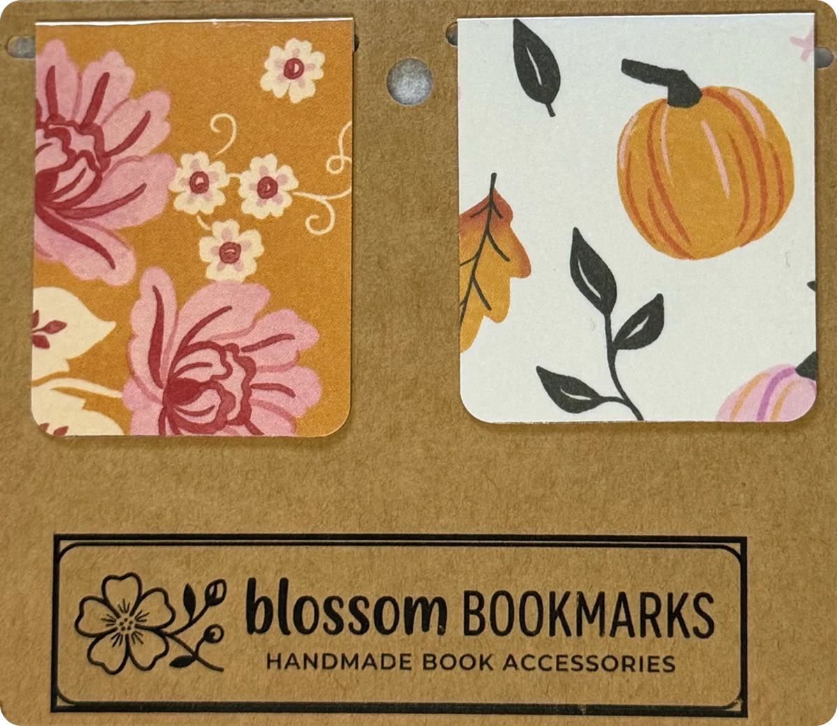 Marigold Floral & Pumpkin & Vine handmade set on its display card