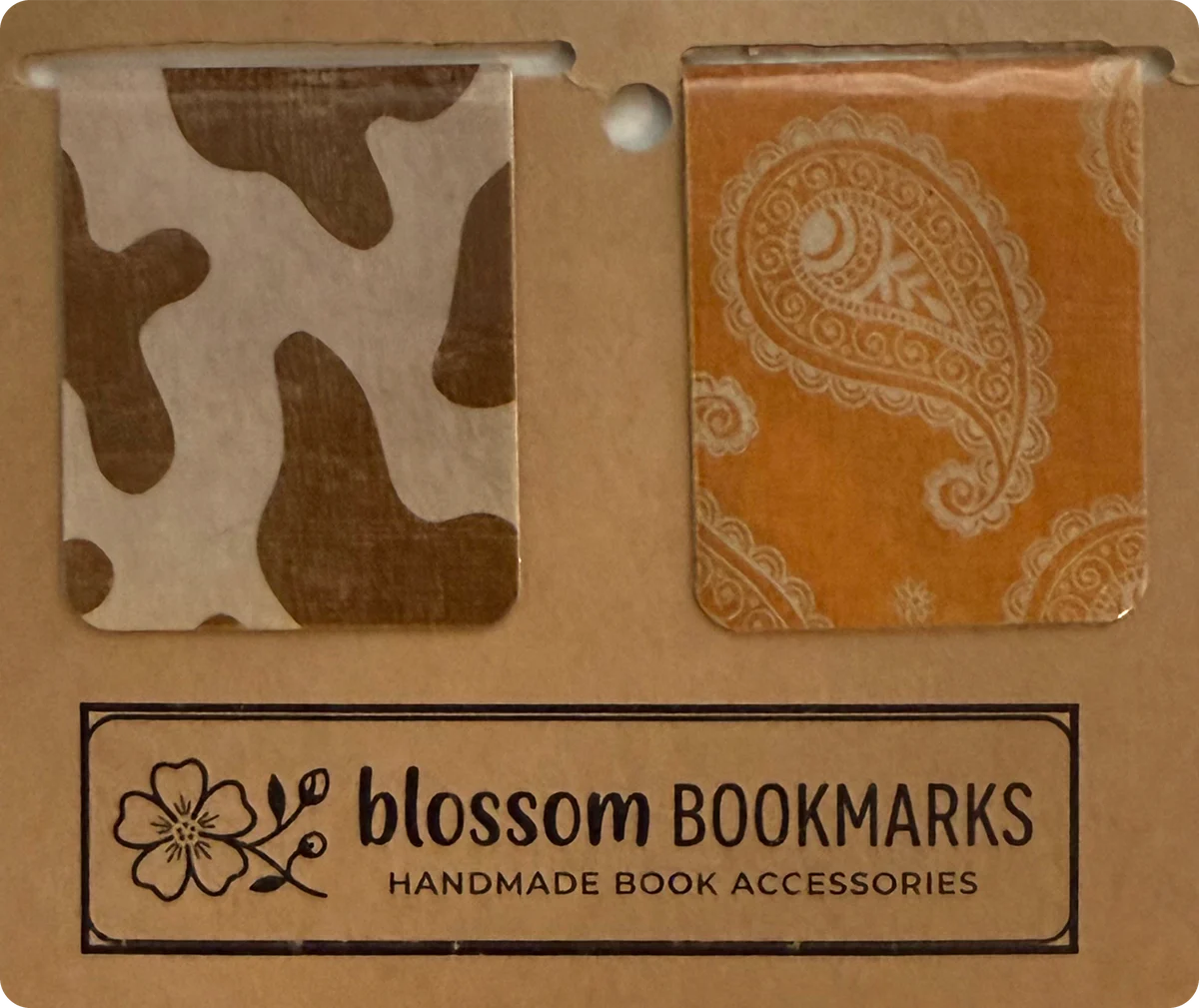 Cowhide & Tooled Paisley handmade set on its display card