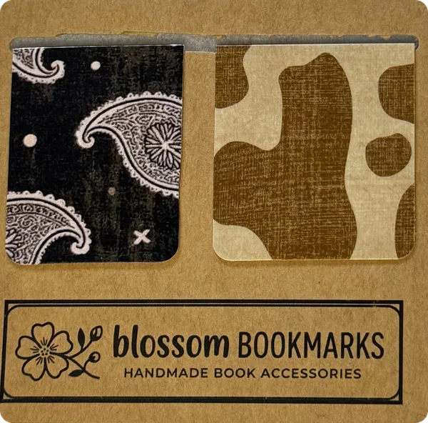 Black Bandana & Brown Cowhide: Black Bandana and Brown Cowhide on their display card
