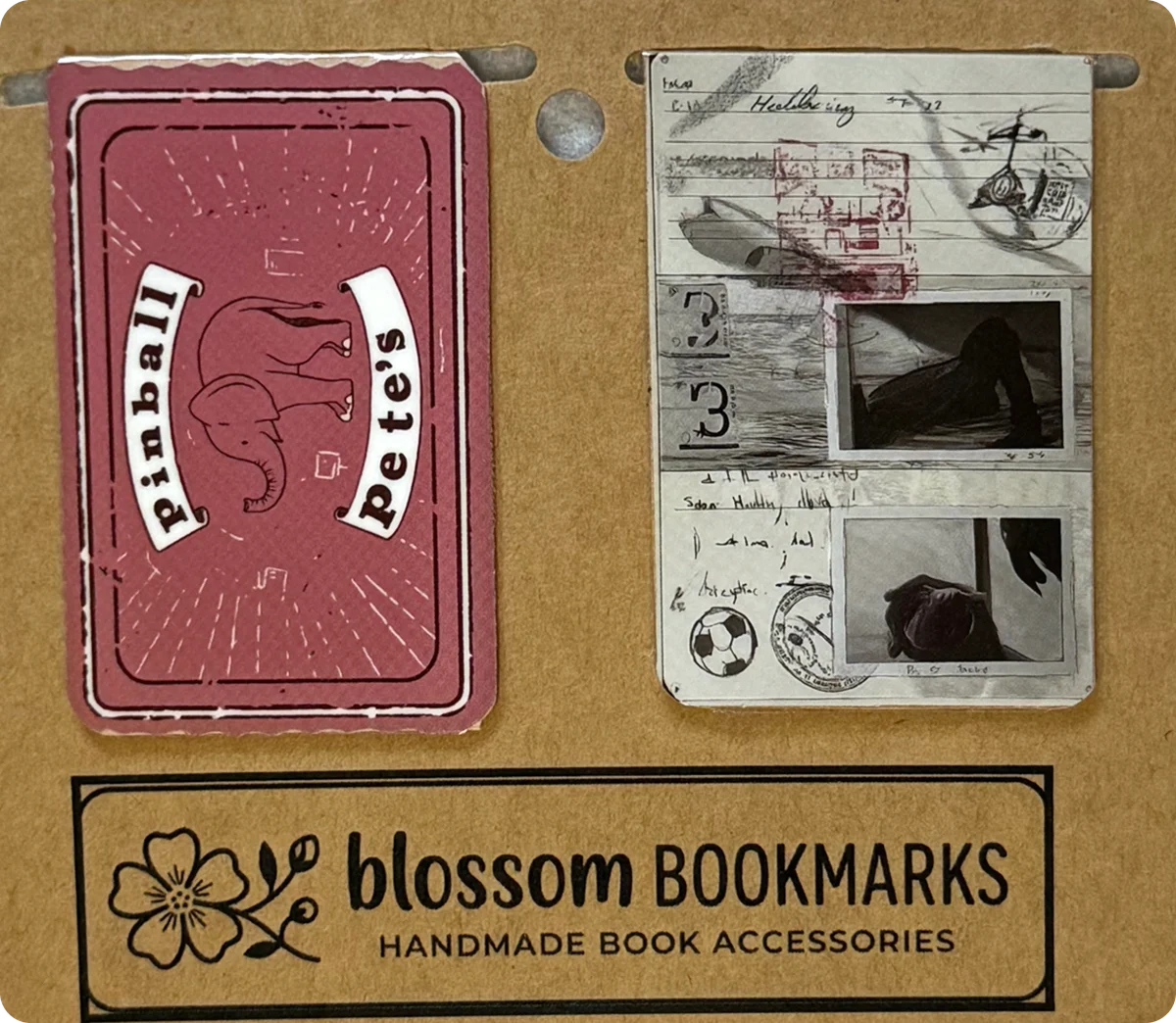 Pinball Pete's & Travel Journal handmade set on its display card