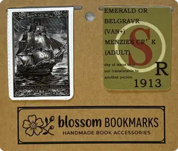 Tall Ship & Library Ticket: Tall Ship and Library Ticket on their display card